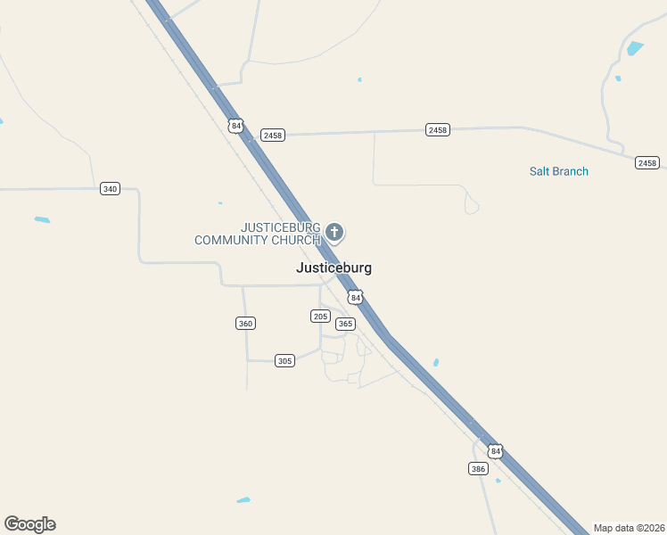 map of restaurants, bars, coffee shops, grocery stores, and more near in Justiceburg