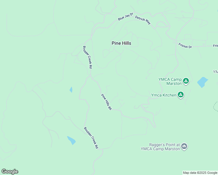map of restaurants, bars, coffee shops, grocery stores, and more near 5222 Pine Hills Road in Julian