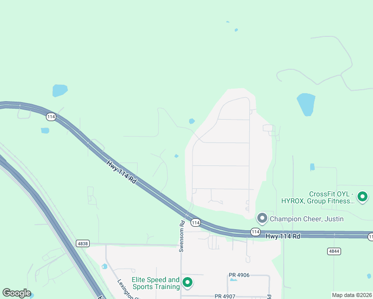 map of restaurants, bars, coffee shops, grocery stores, and more near 1217 Alliance Boulevard in Rhome