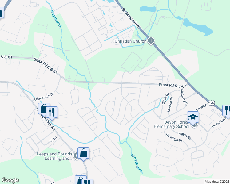 map of restaurants, bars, coffee shops, grocery stores, and more near 113 Gains Mill Drive in Summerville