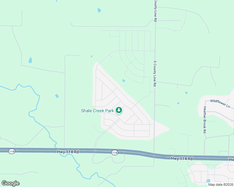 map of restaurants, bars, coffee shops, grocery stores, and more near 12118 Shine Avenue in Rhome