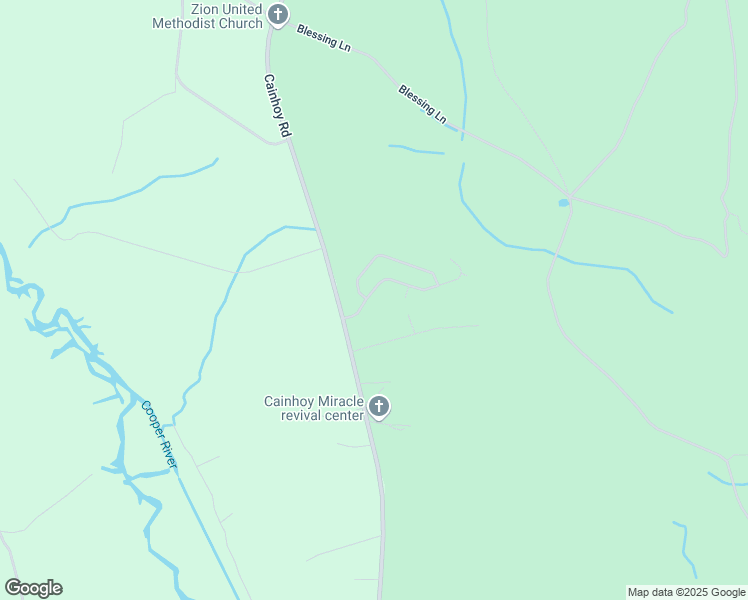 map of restaurants, bars, coffee shops, grocery stores, and more near 105 Brightwood Drive in Huger