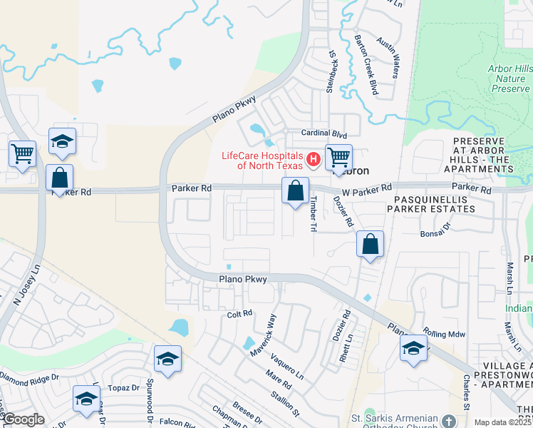 map of restaurants, bars, coffee shops, grocery stores, and more near 4840 Haven Ridge Road in Carrollton
