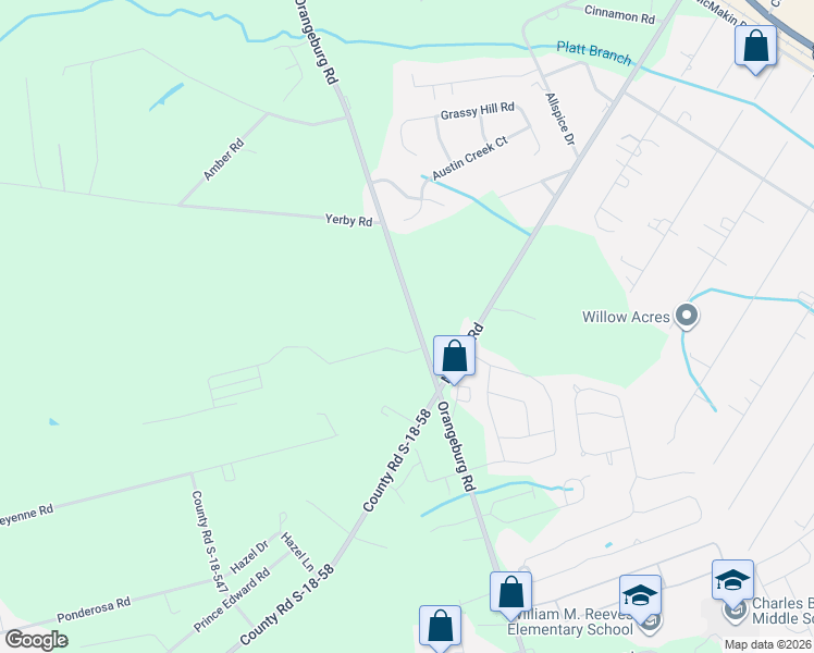 map of restaurants, bars, coffee shops, grocery stores, and more near 1013 Orangeburg Road in Summerville