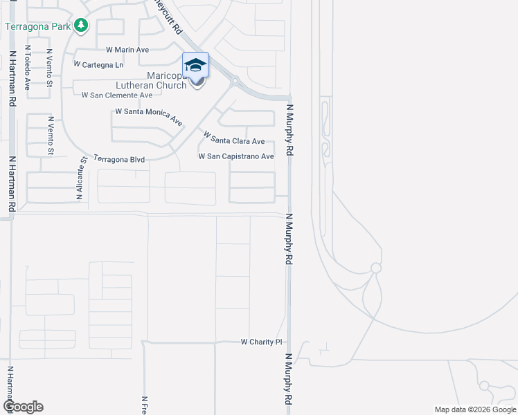map of restaurants, bars, coffee shops, grocery stores, and more near 35291 West San Sisto Avenue in Maricopa