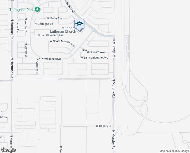 map of restaurants, bars, coffee shops, grocery stores, and more near 35435 West Sansisto Avenue in Maricopa