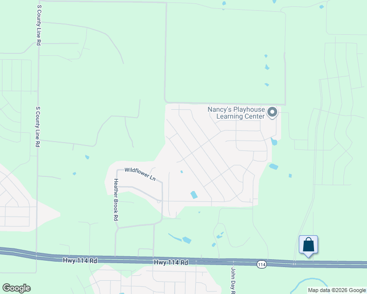 map of restaurants, bars, coffee shops, grocery stores, and more near 12290 Echo Glen in Justin