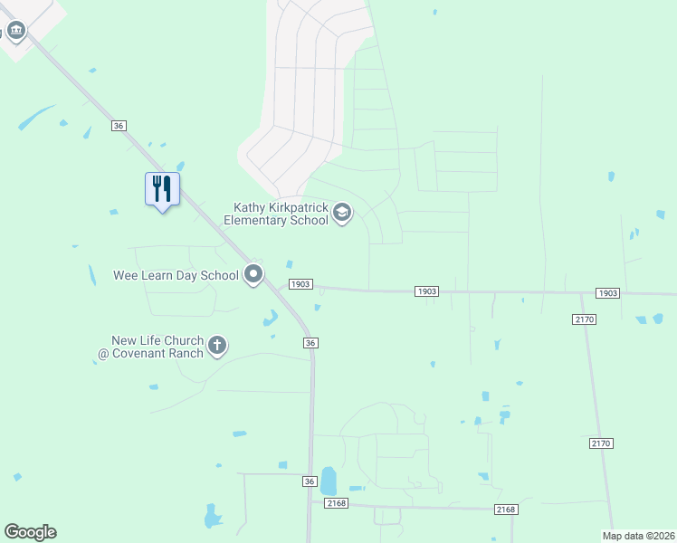 map of restaurants, bars, coffee shops, grocery stores, and more near 3024 Farm to Market Road 1903 in Caddo Mills