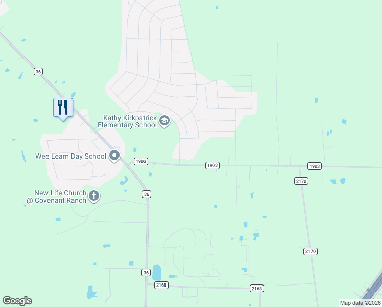 map of restaurants, bars, coffee shops, grocery stores, and more near 2992 Fm 1903 in Caddo Mills