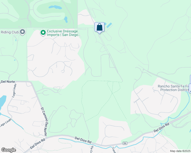 map of restaurants, bars, coffee shops, grocery stores, and more near Pacifica Ranch Drive in Rancho Santa Fe