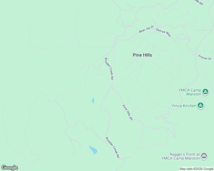 map of restaurants, bars, coffee shops, grocery stores, and more near 4430 Boulder Creek Road in Julian