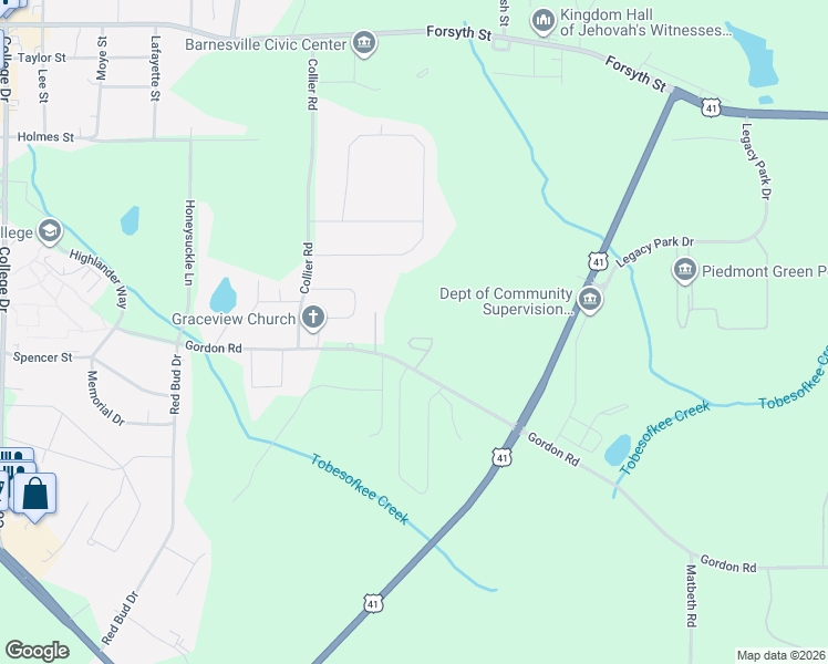 map of restaurants, bars, coffee shops, grocery stores, and more near 951 Willow Wind Circle in Barnesville