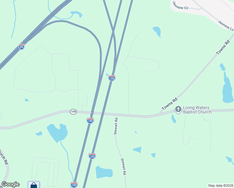 map of restaurants, bars, coffee shops, grocery stores, and more near 91 Almond Road in LaGrange