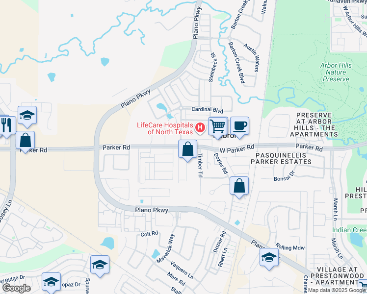 map of restaurants, bars, coffee shops, grocery stores, and more near 4872 Haven Ridge Road in Carrollton