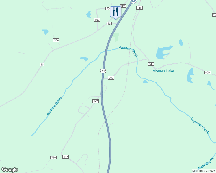 map of restaurants, bars, coffee shops, grocery stores, and more near 30982 U.S. 31 in Calera