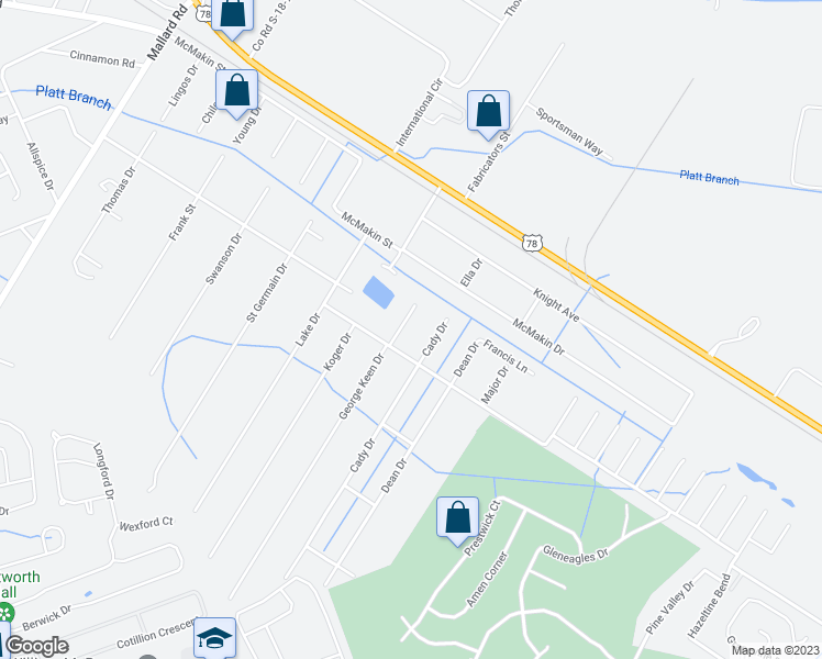map of restaurants, bars, coffee shops, grocery stores, and more near 99 Schoonover Drive in Summerville