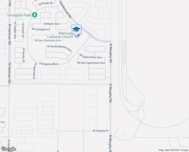 map of restaurants, bars, coffee shops, grocery stores, and more near 35433 West San Alvarez Avenue in Maricopa