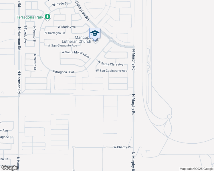 map of restaurants, bars, coffee shops, grocery stores, and more near 35433 West San Alvarez Avenue in Maricopa