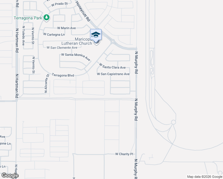 map of restaurants, bars, coffee shops, grocery stores, and more near 35433 West San Alvarez Avenue in Maricopa