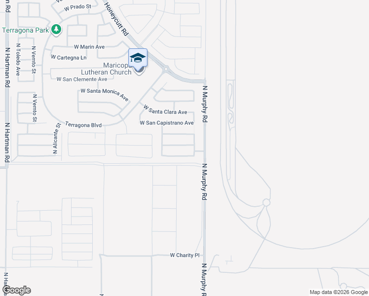 map of restaurants, bars, coffee shops, grocery stores, and more near 35289 West San Alvarez Avenue in Maricopa