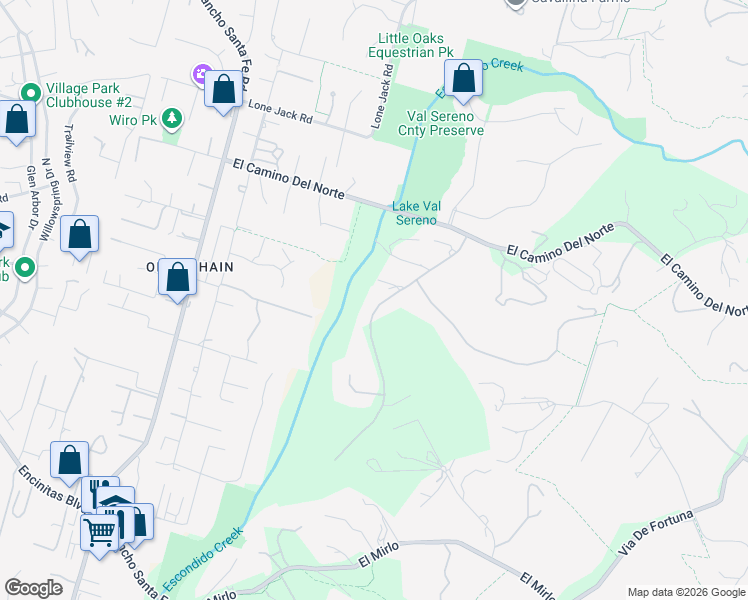 map of restaurants, bars, coffee shops, grocery stores, and more near 528 Flores De Oro in Rancho Santa Fe
