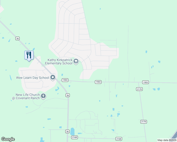 map of restaurants, bars, coffee shops, grocery stores, and more near 2992 Fm 1903 in Caddo Mills