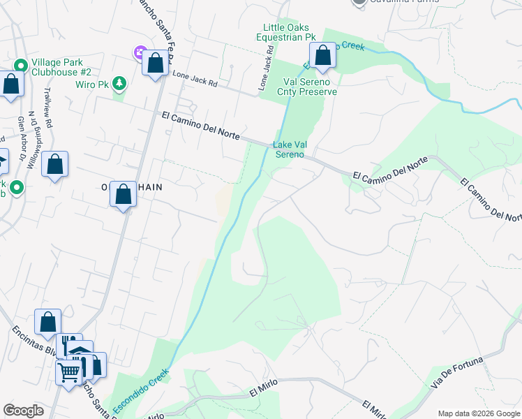 map of restaurants, bars, coffee shops, grocery stores, and more near 528 Flores De Oro in Rancho Santa Fe