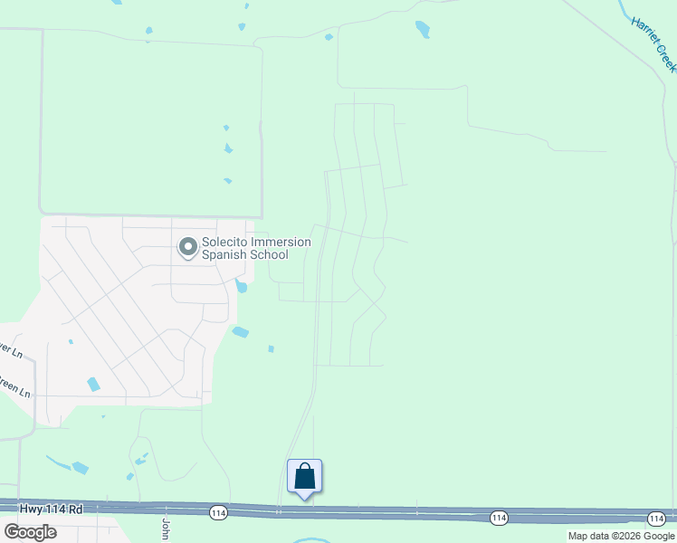 map of restaurants, bars, coffee shops, grocery stores, and more near Unnamed Road in Justin