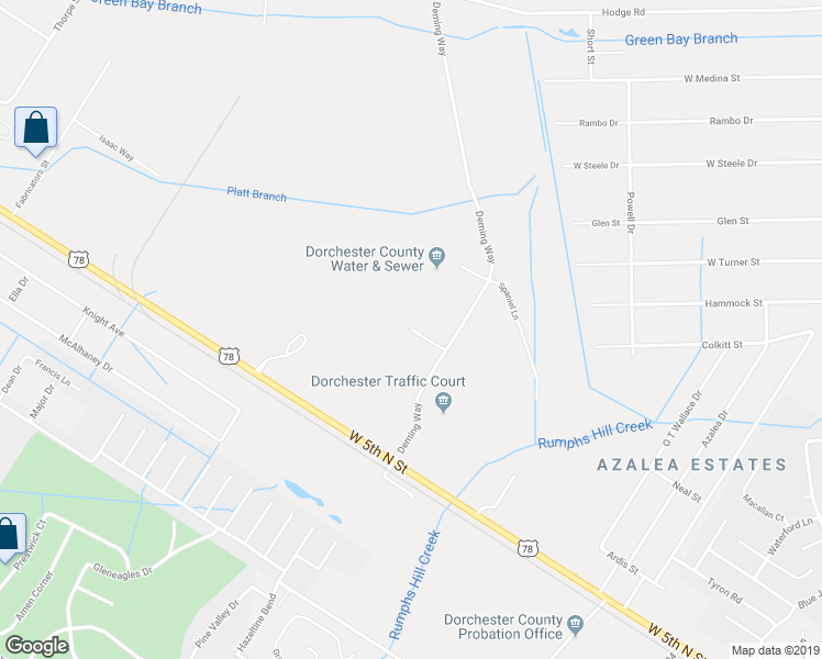 map of restaurants, bars, coffee shops, grocery stores, and more near 398 East Port Lane in Summerville