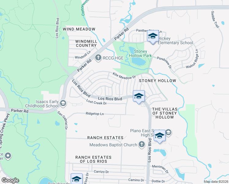 map of restaurants, bars, coffee shops, grocery stores, and more near 3600 Ironstone Drive in Plano