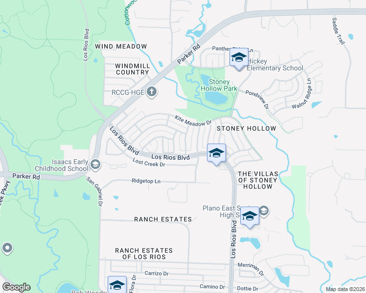map of restaurants, bars, coffee shops, grocery stores, and more near 3600 Ironstone Drive in Plano