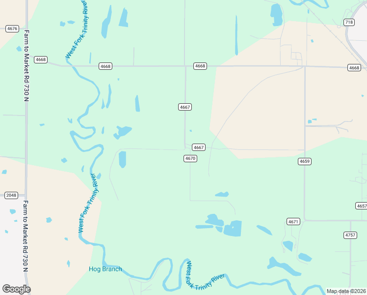 map of restaurants, bars, coffee shops, grocery stores, and more near Pvt Road 4669 in Rhome