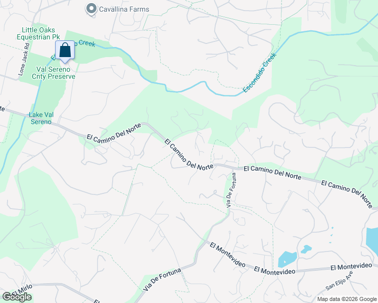 map of restaurants, bars, coffee shops, grocery stores, and more near 5631 El Camino Del Norte in Rancho Santa Fe