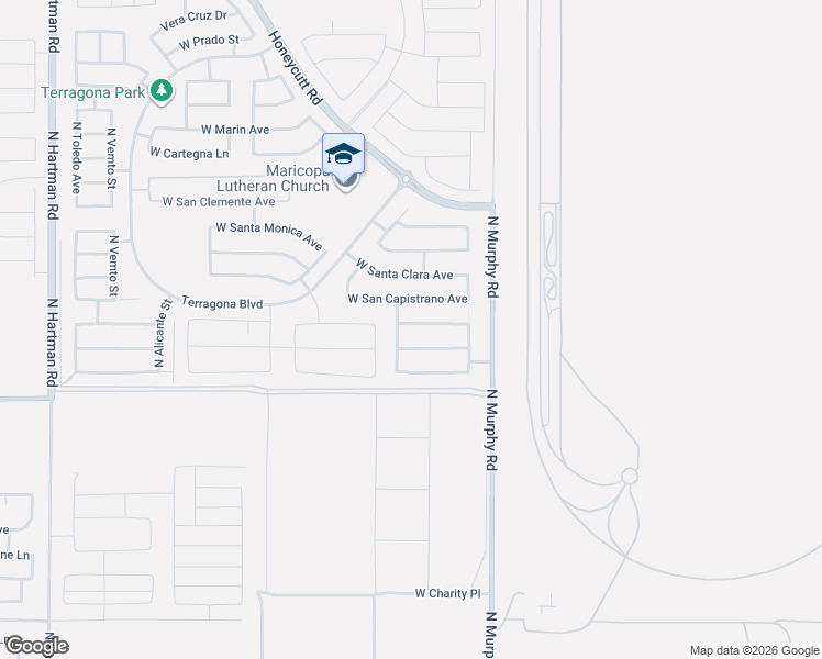 map of restaurants, bars, coffee shops, grocery stores, and more near 35411 West San Capistrano Avenue in Maricopa