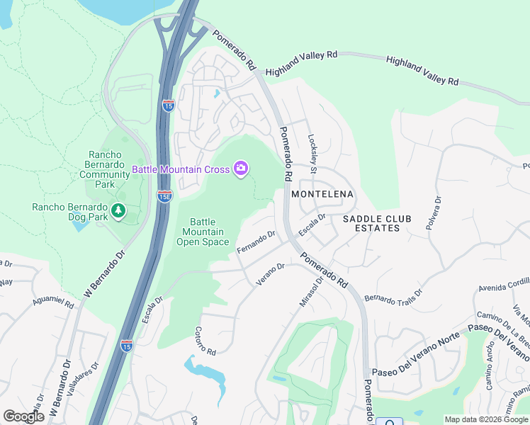 map of restaurants, bars, coffee shops, grocery stores, and more near 12388 Reata Court in San Diego