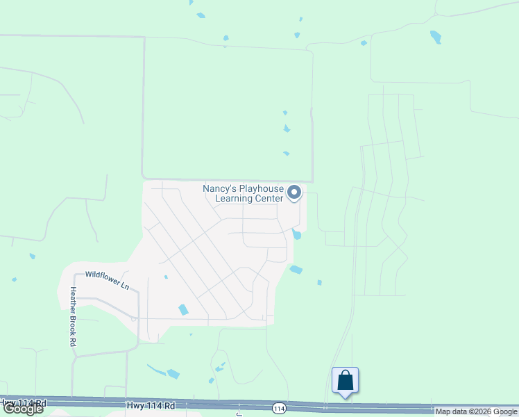 map of restaurants, bars, coffee shops, grocery stores, and more near Unnamed Road in Justin
