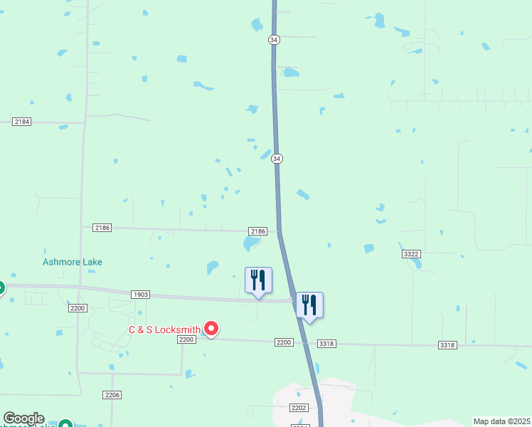 map of restaurants, bars, coffee shops, grocery stores, and more near 3578 Texas 34 in Greenville