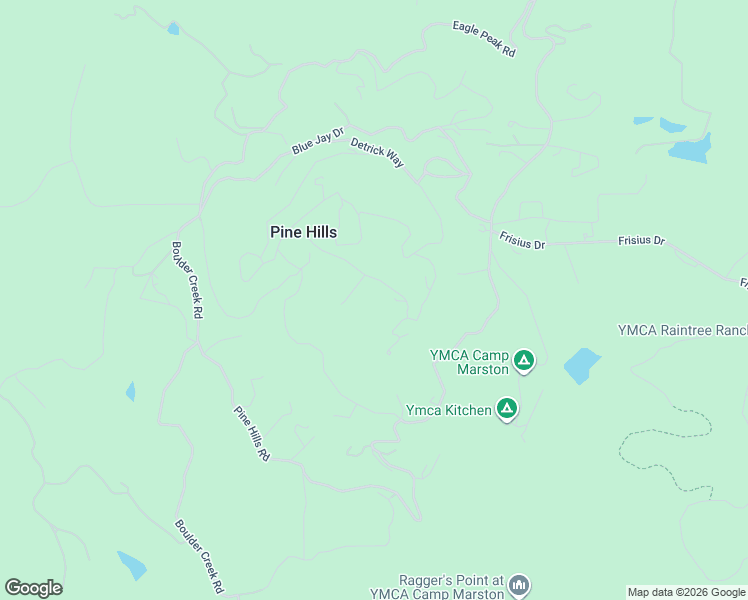 map of restaurants, bars, coffee shops, grocery stores, and more near 4597 Luneta Drive in Julian