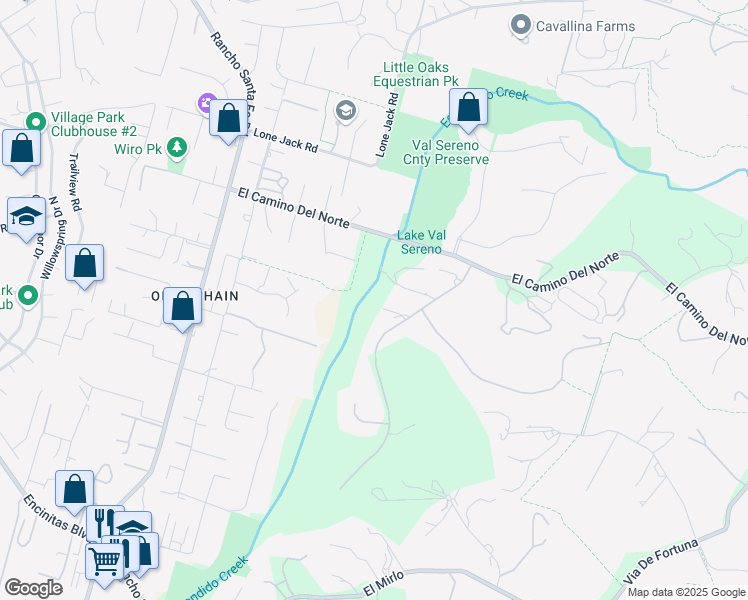 map of restaurants, bars, coffee shops, grocery stores, and more near 560 Flores De Oro in Rancho Santa Fe