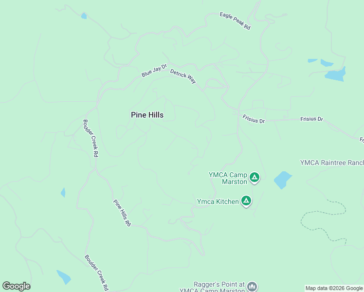 map of restaurants, bars, coffee shops, grocery stores, and more near 4597 Luneta Drive in Julian