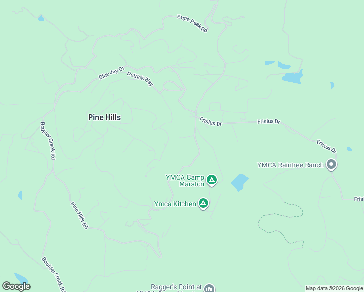 map of restaurants, bars, coffee shops, grocery stores, and more near 4446 Pine Ridge Avenue in Julian