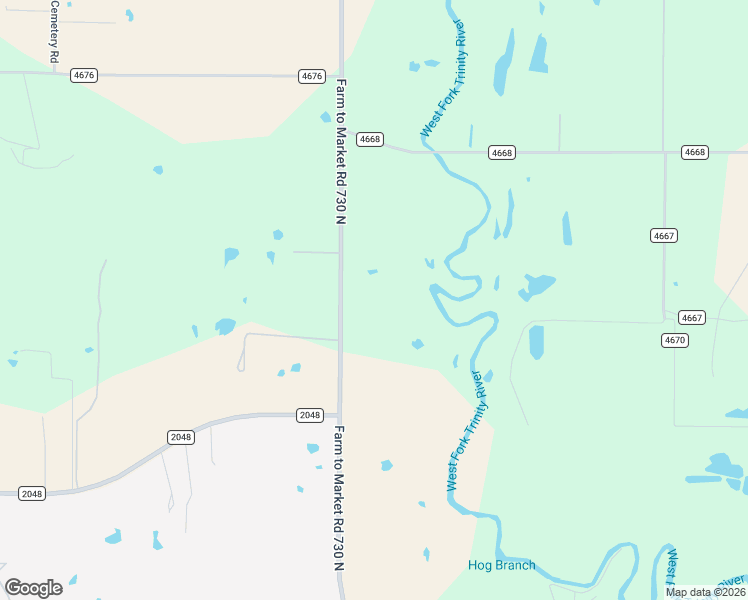 map of restaurants, bars, coffee shops, grocery stores, and more near 8841 Farm to Market Road 730 North in Boyd