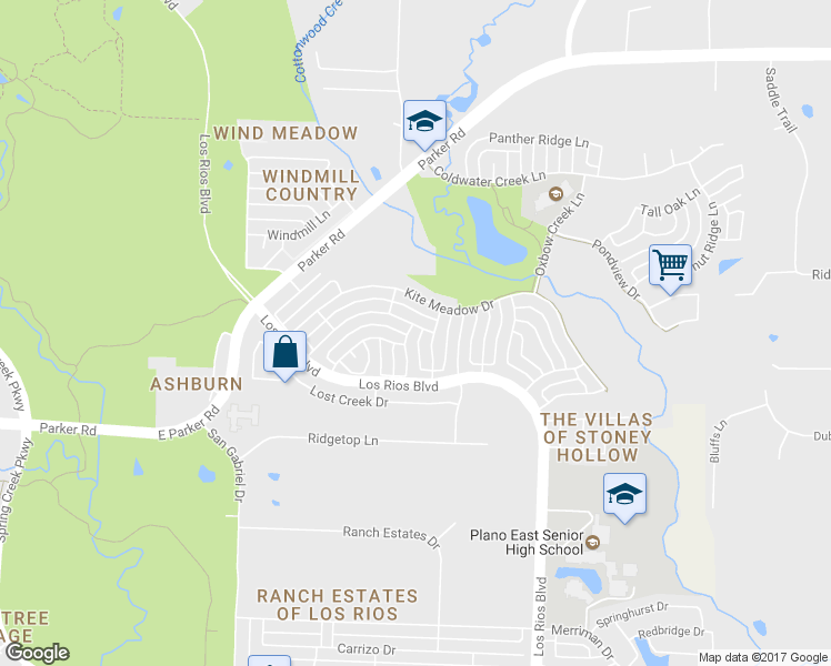 map of restaurants, bars, coffee shops, grocery stores, and more near 3624 Ironstone Drive in Plano