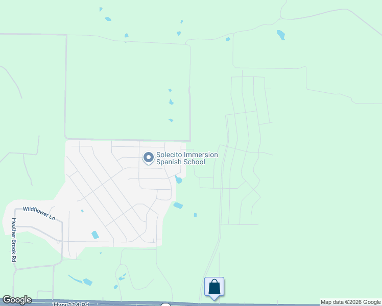 map of restaurants, bars, coffee shops, grocery stores, and more near Unnamed Road in Justin