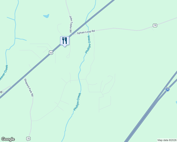map of restaurants, bars, coffee shops, grocery stores, and more near 15650 Smokey Lane in Knoxville