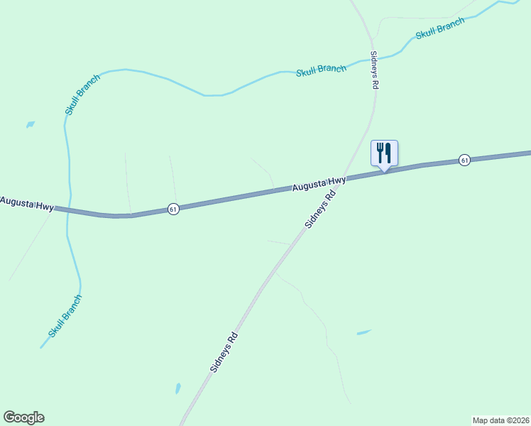 map of restaurants, bars, coffee shops, grocery stores, and more near 19170 Augusta Highway in Round O