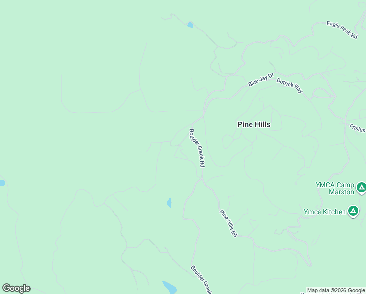 map of restaurants, bars, coffee shops, grocery stores, and more near 4554 Boulder Creek Road in Julian