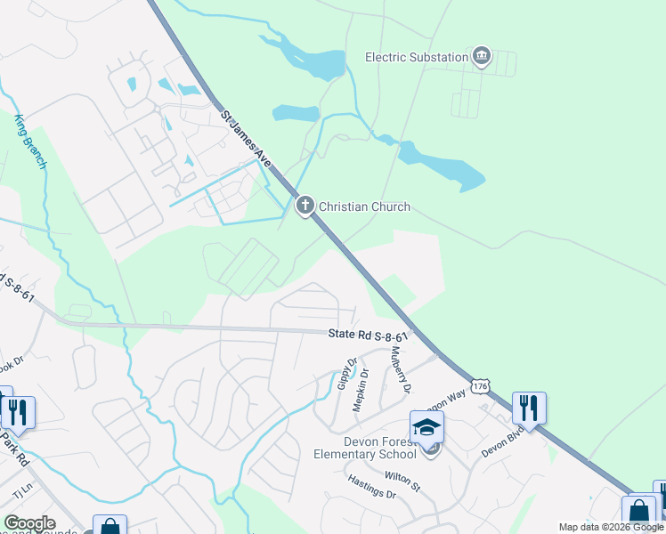 map of restaurants, bars, coffee shops, grocery stores, and more near 969 Saint James Avenue in Summerville