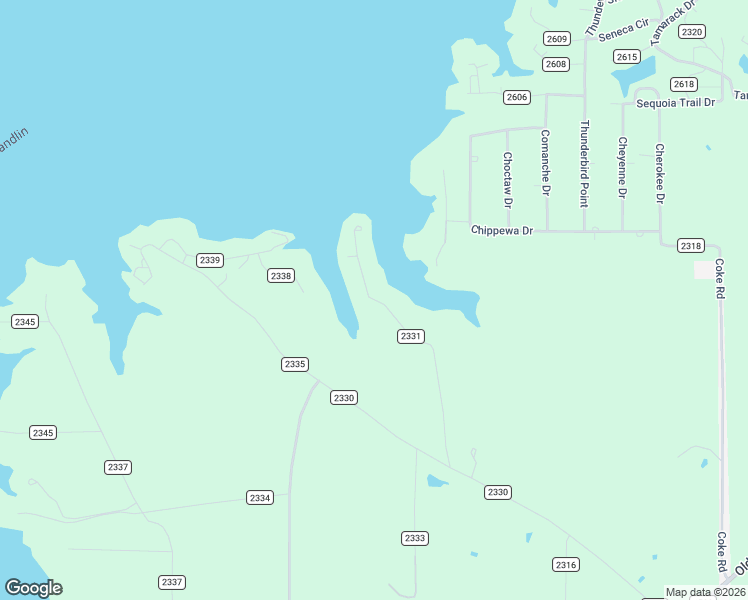 map of restaurants, bars, coffee shops, grocery stores, and more near 461 County Road 2331 in Pittsburg