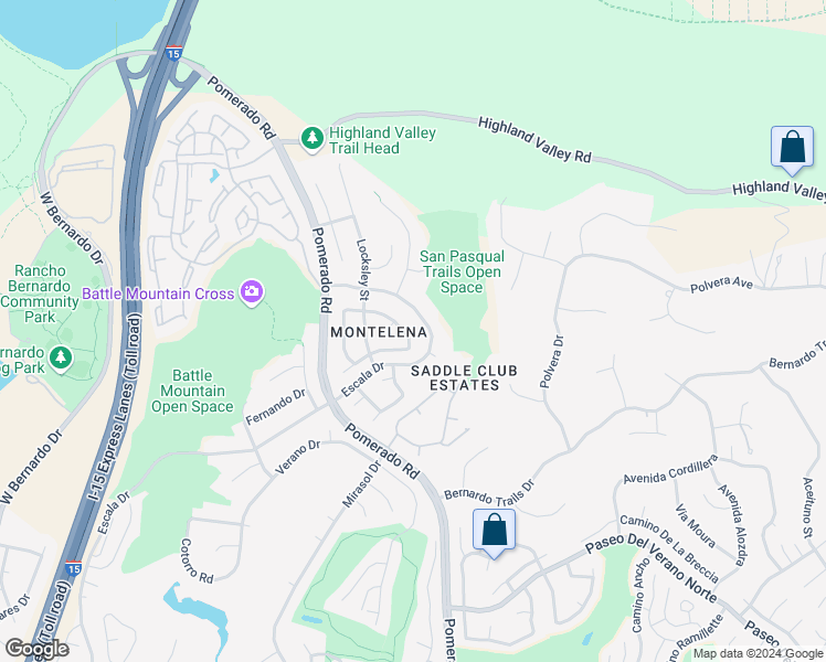 map of restaurants, bars, coffee shops, grocery stores, and more near 12564 Chetenham Lane in San Diego